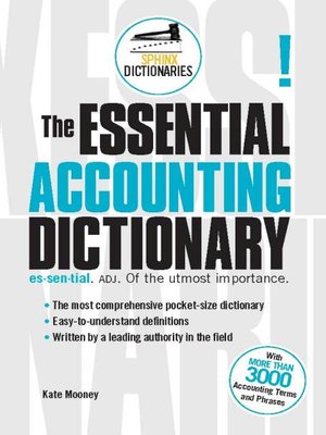 cover image of The Essential Accounting Dictionary